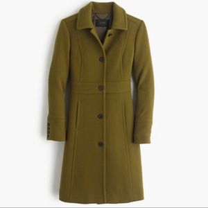 J. Crew Doublecloth Thinsulate Lady Day Coat Irish Moss Size 10